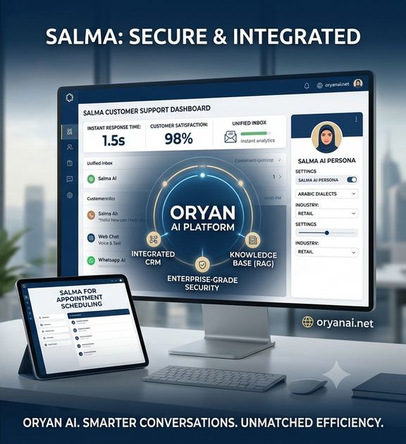 Salma AI persona dashboard — secure and integrated